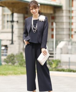 PourVous ママ 母 親レディース パンツスーツ 入園式 入学式 卒園式 卒業式 七五三 セレモニー フォーマル